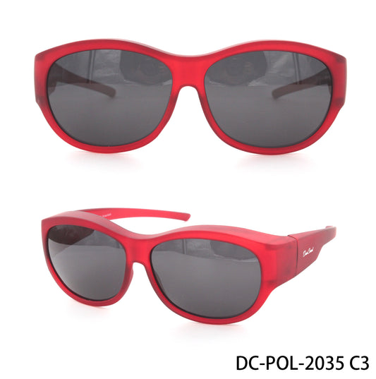 DC-POL-2035-C3 Rot Überbrille -mit Polarisierte Gläser