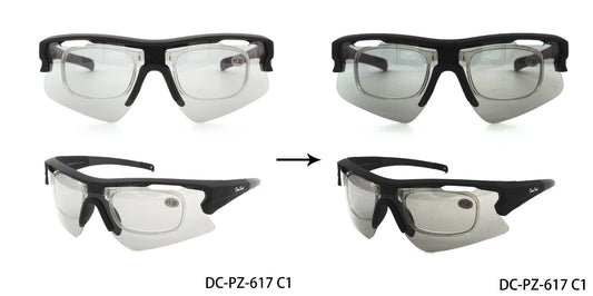 DC-PZ-617 -Photochromatisch  -Gläsern mit dioptrin {mit abnehmbaren Korrekturgläser} Selbsttönend-MOTORRAD-FAHRRAD